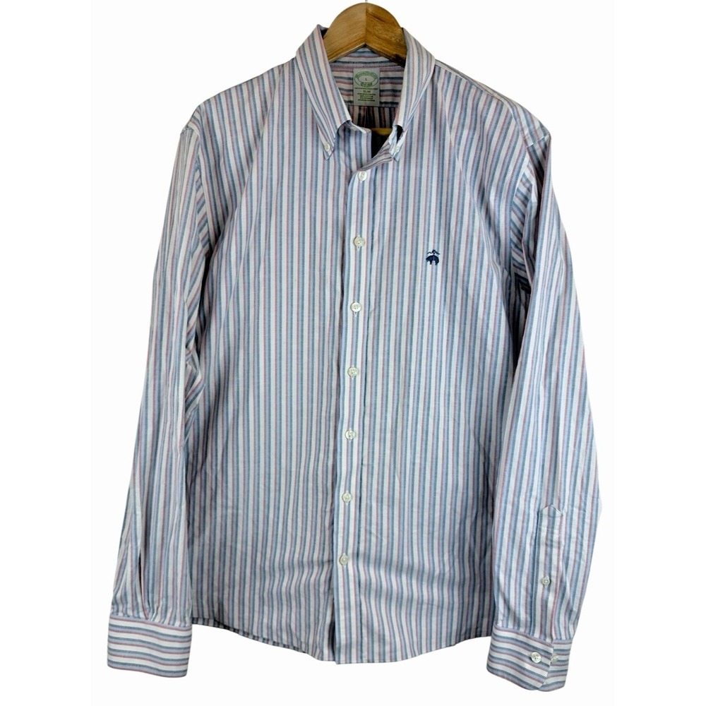 Brooks Brothers Men's The Original Polo Shirt Slim Fit‎ Non Iron Size L  *SEE